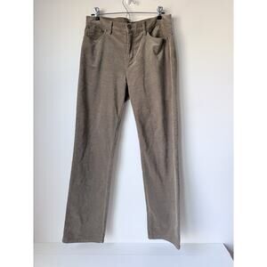 LAUREN RALPH LAUREN Brown Corduroy Sz 8 Mid-Rise Premier Straight Pants 32x31.5